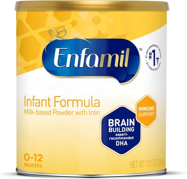 Enfamil Infant Formula, Milk-based Baby Formula with Iron, Omega-3 DHA & Choline, Powder Can, 12.5 Oz 354 Gm