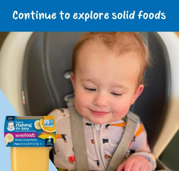Gerber Stage 2 Baby Food, Banana Orange Medley Puree,  113 Gm Tubs (2 Pack) - Image 4